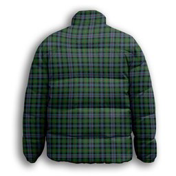 ScotsTee Shop Scottish Baillie of Lamington Ancient Clan Crest Tartan Collar Down Jacket Winter White Duck Down Plaid