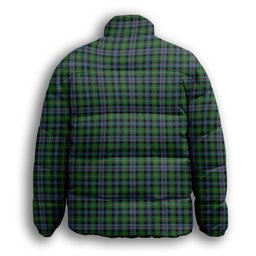 ScotsTee Shop Scottish Baillie of Lamington Modern Clan Crest Tartan Collar Down Jacket Winter White Duck Down Plaid