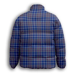 ScotsTee Shop Scottish Alexander of Menstry Ancient Crest Tartan Collar Down Jacket Winter White Duck Down Plaid