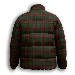 ScotsTee Shop Scottish Anderson Coulson Bonner 1 Crest Tartan Collar Down Jacket Winter White Duck Down Plaid