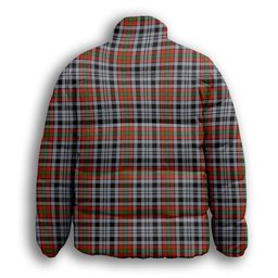 ScotsTee Shop Scottish Borthwick Dress Ancient Crest Tartan Collar Down Jacket Winter White Duck Down Plaid