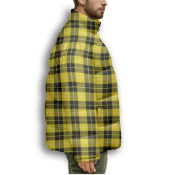 ScotsTee Shop Scottish Barclay Dress Modern Crest Tartan Collar Down Jacket Winter White Duck Down Plaid