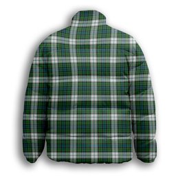ScotsTee Shop Scottish Black Watch Dress Ancient Crest Tartan Collar Down Jacket Winter White Duck Down Plaid