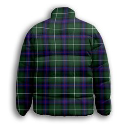 ScotsTee Shop Scottish Donald of the Isles Hunting Modern Crest Tartan Collar Down Jacket Winter White Duck Down Plaid
