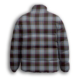 ScotsTee Shop Scottish Donald Dress Ancient Crest Tartan Collar Down Jacket Winter White Duck Down Plaid