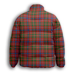 ScotsTee Shop Scottish Donald of Glenaladale Ancient Crest Tartan Collar Down Jacket Winter White Duck Down Plaid