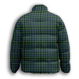 ScotsTee Shop Scottish Campbell of Argyll 1815 Ancient 2 Crest Tartan Collar Down Jacket Winter White Duck Down Plaid