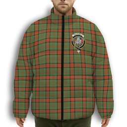 ScotsTee Shop Scottish Dalrymple of Castleton #2 Ancient Crest Tartan Collar Down Jacket Winter White Duck Down Plaid