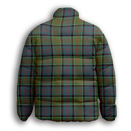 ScotsTee Shop Scottish Donald of Clan Ranald Ancient Crest Tartan Collar Down Jacket Winter White Duck Down Plaid