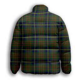 ScotsTee Shop Scottish Cameron of Lochiel Hunting Modern Crest Tartan Collar Down Jacket Winter White Duck Down Plaid