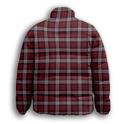 ScotsTee Shop Scottish Donald Dress Irish Crest Tartan Collar Down Jacket Winter White Duck Down Plaid