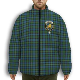 ScotsTee Shop Scottish Campbell of Argyll Ancient Crest Tartan Collar Down Jacket Winter White Duck Down Plaid