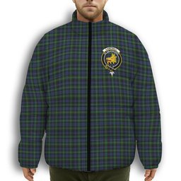 ScotsTee Shop Scottish Campbell of Argyll 01 Crest Tartan Collar Down Jacket Winter White Duck Down Plaid