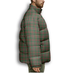 ScotsTee Shop Scottish Gayre Bodyguard 2 Crest Tartan Collar Down Jacket Winter White Duck Down Plaid