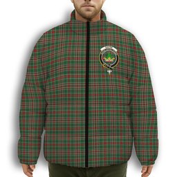 ScotsTee Shop Scottish Gayre Bodyguard 2 Crest Tartan Collar Down Jacket Winter White Duck Down Plaid