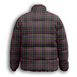 ScotsTee Shop Scottish Graham of Airth Ancient Crest Tartan Collar Down Jacket Winter White Duck Down Plaid