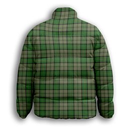 ScotsTee Shop Scottish Dunbar Hunting Ancient Crest Tartan Collar Down Jacket Winter White Duck Down Plaid