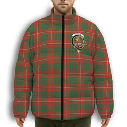 ScotsTee Shop Scottish Gregor of Balquhidder Ancient Crest Tartan Collar Down Jacket Winter White Duck Down Plaid