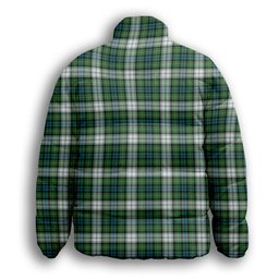 ScotsTee Shop Scottish Forbes Dress Ancient Crest Tartan Collar Down Jacket Winter White Duck Down Plaid