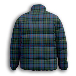 ScotsTee Shop Scottish Malcolm of Berwick Ancient Crest Tartan Collar Down Jacket Winter White Duck Down Plaid