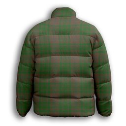 ScotsTee Shop Scottish McAlister of Glenbarr Hunting Ancient Crest Tartan Collar Down Jacket Winter White Duck Down Plaid