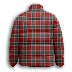 ScotsTee Shop Scottish MacLean of Duart Dress 2 Crest Tartan Collar Down Jacket Winter White Duck Down Plaid