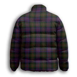 ScotsTee Shop Scottish MacDonell of Glengarry 2 Crest Tartan Collar Down Jacket Winter White Duck Down Plaid
