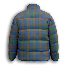 ScotsTee Shop Scottish Stewart of Appin Hunting Ancient Crest Tartan Collar Down Jacket Winter White Duck Down Plaid