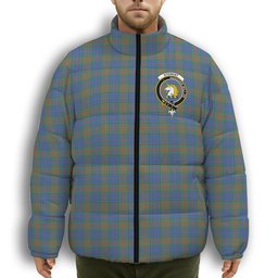 ScotsTee Shop Scottish Stewart of Appin Hunting Ancient Crest Tartan Collar Down Jacket Winter White Duck Down Plaid