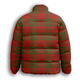 ScotsTee Shop Scottish MacAlister of Glenbarr Ancient Crest Tartan Collar Down Jacket Winter White Duck Down Plaid