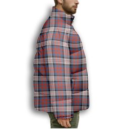 ScotsTee Shop Scottish MacDonald Dress Irish Ancient Crest Tartan Collar Down Jacket Winter White Duck Down Plaid