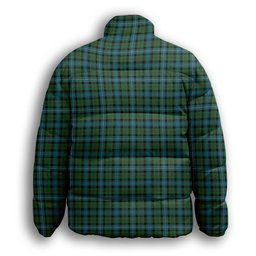 ScotsTee Shop Scottish Robertson Hunting Ancient Clan Crest Tartan Collar Down Jacket Winter White Duck Down Plaid