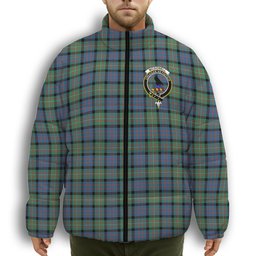 ScotsTee Shop Scottish McDonell Of Glengarry Ancient Crest Tartan Collar Down Jacket Winter White Duck Down Plaid