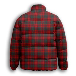 ScotsTee Shop Scottish Stewart of Appin Modern Clan Crest Tartan Collar Down Jacket Winter White Duck Down Plaid