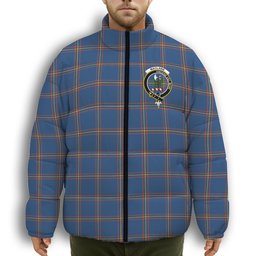 ScotsTee Shop Scottish MacLaine of Loch Buie Hunting Ancient Crest Tartan Collar Down Jacket Winter White Duck Down Plaid