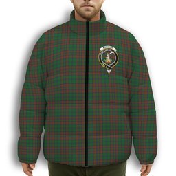 ScotsTee Shop Scottish Matheson Hunting Highland Crest Tartan Collar Down Jacket Winter White Duck Down Plaid