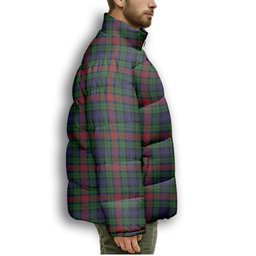 ScotsTee Shop Scottish Young Presidents Organisation Crest Tartan Collar Down Jacket Winter White Duck Down Plaid