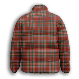 ScotsTee Shop Scottish McDonald of Lochmaddy Ancient Crest Tartan Collar Down Jacket Winter White Duck Down Plaid