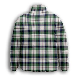 ScotsTee Shop Scottish McNaughton Dress Modern Crest Tartan Collar Down Jacket Winter White Duck Down Plaid