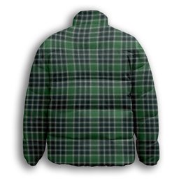 ScotsTee Shop Scottish MacDonald Lord of the Isles Hunting Modern Crest Tartan Collar Down Jacket Winter White Duck Down Plaid