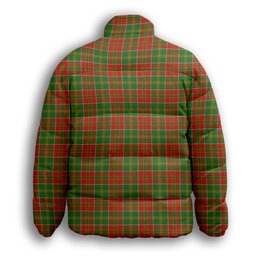 ScotsTee Shop Scottish MacDonald of Kingsburgh Ancient Crest Tartan Collar Down Jacket Winter White Duck Down Plaid