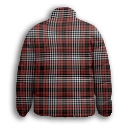 ScotsTee Shop Scottish Little of Morton Rigg Ancient Crest Tartan Collar Down Jacket Winter White Duck Down Plaid