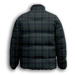 ScotsTee Shop Scottish Robertson Hunting Modern Clan Crest Tartan Collar Down Jacket Winter White Duck Down Plaid