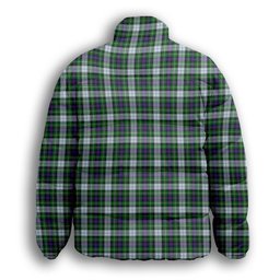 ScotsTee Shop Scottish McKenzie Dress Modern Crest Tartan Collar Down Jacket Winter White Duck Down Plaid
