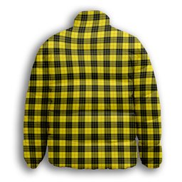 ScotsTee Shop Scottish McLeod of Lewis Modern Crest Tartan Collar Down Jacket Winter White Duck Down Plaid