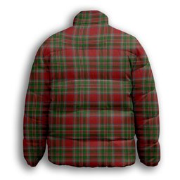 ScotsTee Shop Scottish MacLeod of Gesto 1 Crest Tartan Collar Down Jacket Winter White Duck Down Plaid