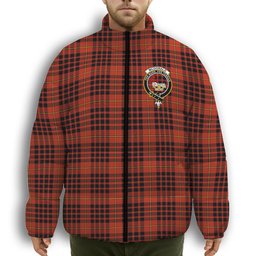 ScotsTee Shop Scottish McDonald of Ardnamurchan Ancient Crest Tartan Collar Down Jacket Winter White Duck Down Plaid