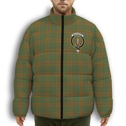 ScotsTee Shop Scottish MacAlister of Glenbarr Hunting Modern Crest Tartan Collar Down Jacket Winter White Duck Down Plaid