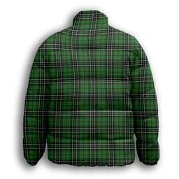 ScotsTee Shop Scottish McLean of Duart Hunting Ancient Crest Tartan Collar Down Jacket Winter White Duck Down Plaid