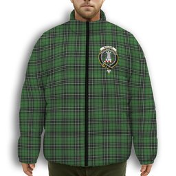 ScotsTee Shop Scottish McLean of Duart Hunting Ancient Crest Tartan Collar Down Jacket Winter White Duck Down Plaid